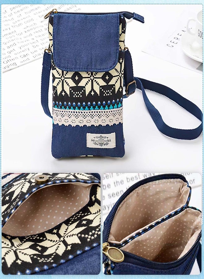 CoolShef Print Mobile Pouch - Canvas Crossbody Bags for Women, Small Sling Bag for Woman Travel Use, Functional Phone Purse with Strap for Daily Use - Image 5